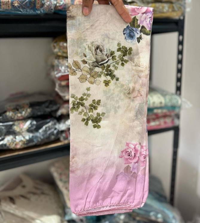 Vt Designer Roman Silk Embroidery Kurti With Bottom Dupatta Wholesale Shop In Surat
